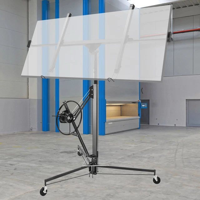 Heavy Duty Tool Drywall Hoist Caster 11FT Lift/Lifter Plaster Board Panel Sheet
