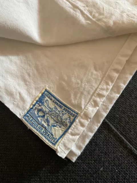 ancien drap grand dimension monogramme