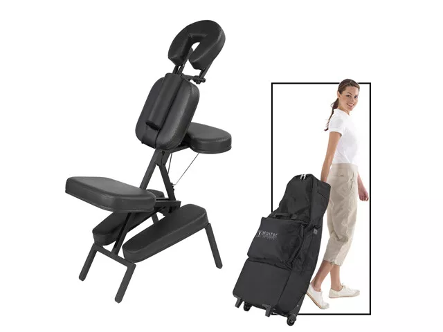 Master Massage APOLLO Extra Large Seat Portable Massage Chair W/wheeled case