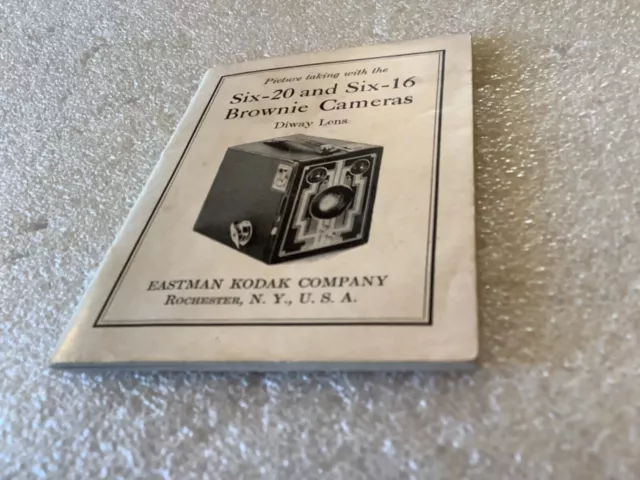 Vintage Kodak Six-20 and Six-16 Original OPERATING INSTRUCTIONS/MANUAL