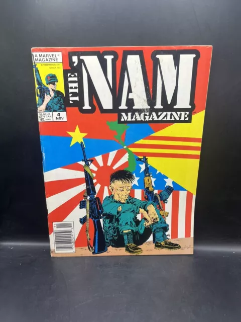 THE NAM MAGAZINE #4 newsstand  (1988)-OVERSIZE COMIC- MICHAEL GOLDEN COVER(A14)
