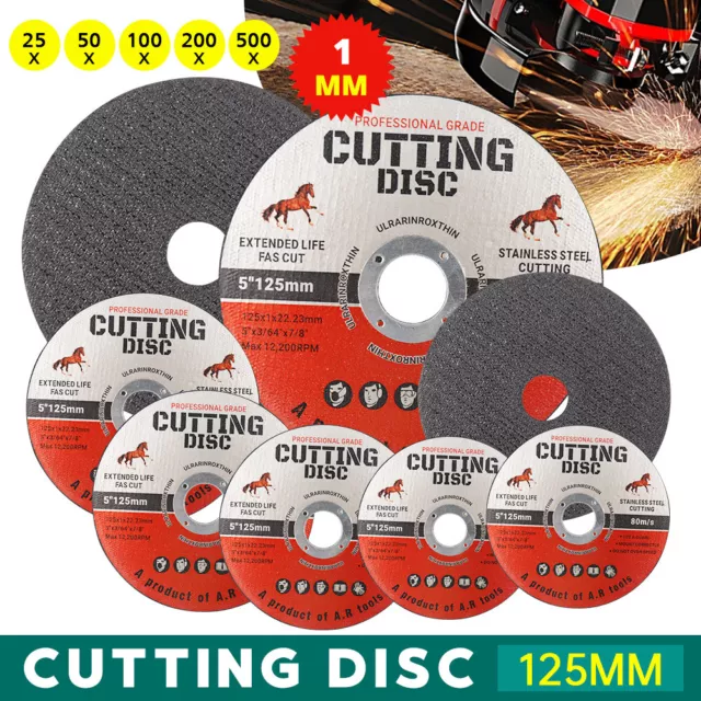 5" 125Mm Thin Angle Grinder Cut Off Metal Steel Flap Cutting Disc Wheel 25-100X