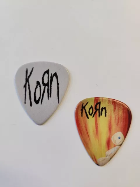 2 x KORN GUITAR PLECTRUM 0.71MM nu metal Jonathan Davis Brian Welch issues