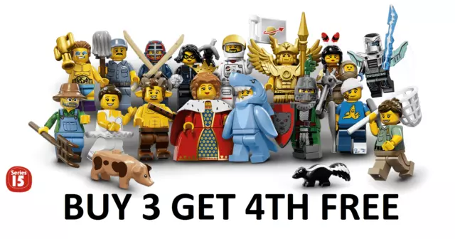 LEGO Minifigures Series 15 71011 new pick choose your own BUY 3 GET 4TH FREE
