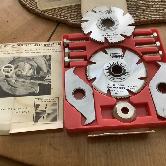 Craftsman Kromedge Circular Saw Dado Blade Set 3268 3.5" rabbet planer MIB Craftsman Kromedge Circular Saw Dado Blade Set 3268 3.5" rabbet planer MIB