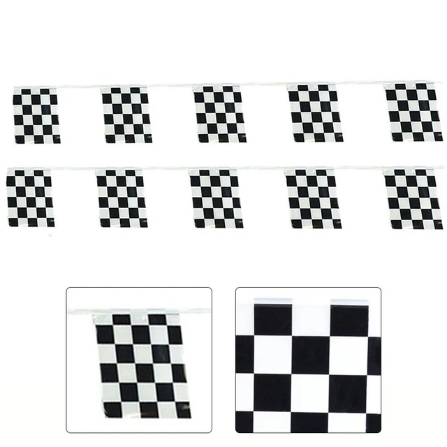 Drapeaux Polyester 14x21cm Lot De 50 Drapeaux à Carreaux Noir Et Blanc - Drapeaux Course Auto 14x21cm Pour Décoration Fête Et Anniversaire Mini Drapeau Cdiscount