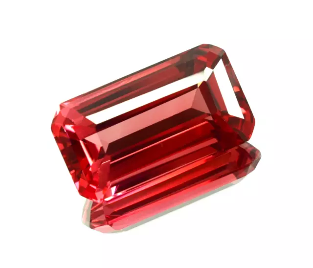 Naturel Rose Padparadscha Saphir 23.85 CT Émeraude Coupe Certifié Desseré Gemme