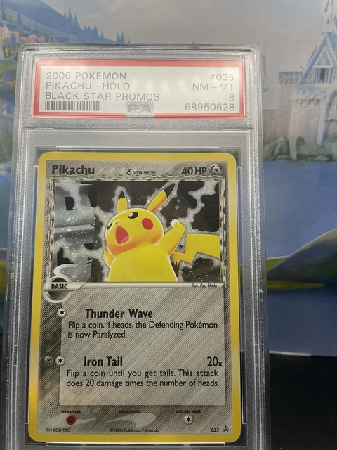 pikachu delta species holo 035 nintendo promo rare pokemon card (79/110) (Delta Species) [EX: Holon Phantoms] Metal Colorless Thunder Wave Flip a coin Pikachu δ Nintendo Black Star