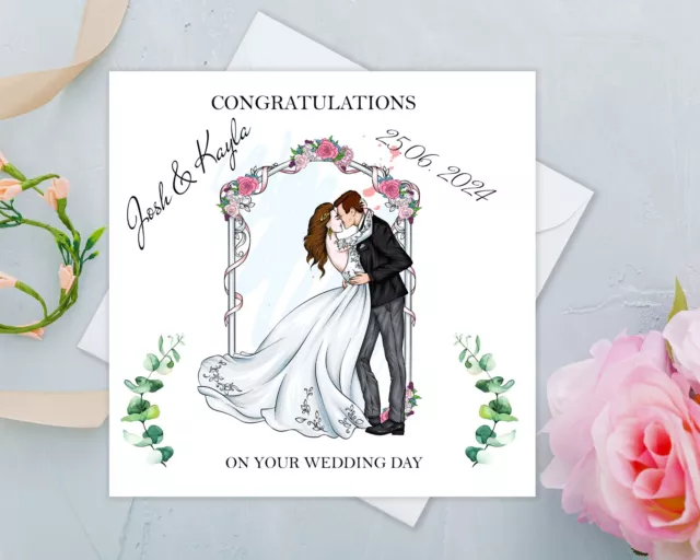 Personalised Wedding Card, Congratulations on Your Wedding Day , Mr & Mrs Card