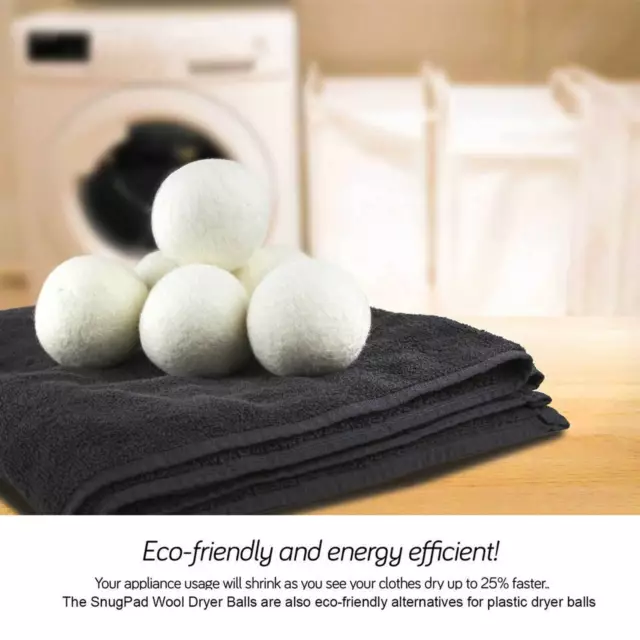 12 Wool Dryer Balls 100% Organic Wool Natural Laundry Fabric Softener new 3