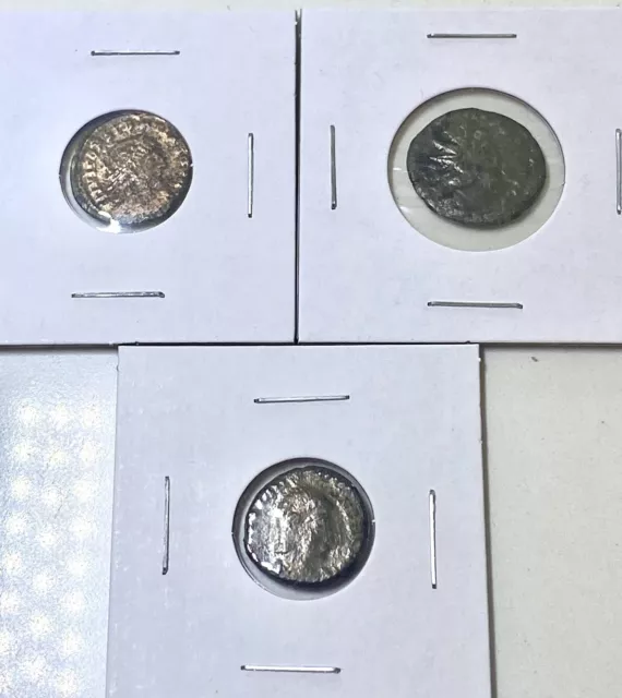 Authentic Lot of 3 Authentic Ancient Roman Coins 260-400 AD 1700 Years Old