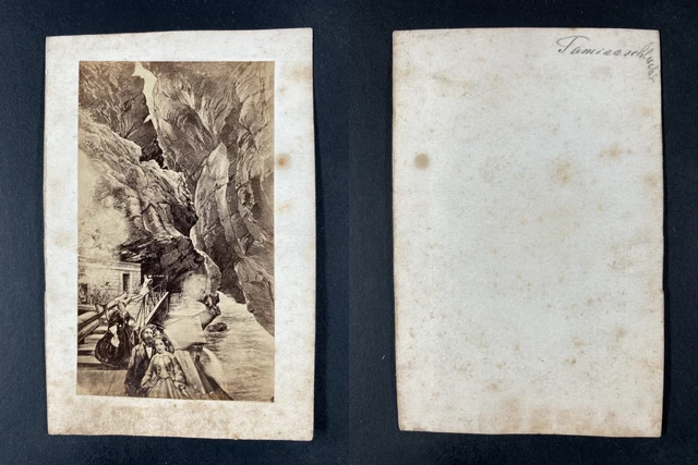 Diableries, Diable d'Argent Vintage stereo card, Tirage albuminé 8,5