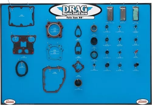 Drag Specialties 0934-0340 Gasket, Seal, and O-Ring Display for Twin Cam Motors