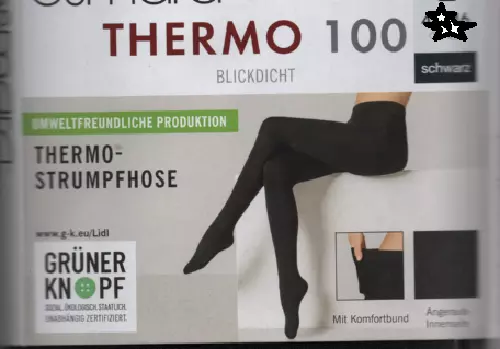 Esmara  Thermo Strumpfhose Thermo 100 DEN Thermostrumpfhose Schwarz L