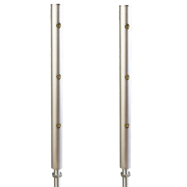 2x Jewelry showcase LED light Pole Silver 6000K Retail display + UL power FY-34M