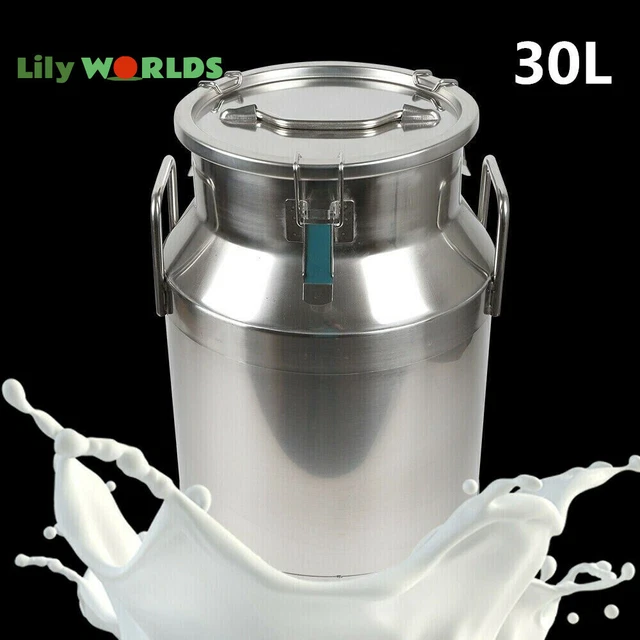 Milk Can Milk Storage Container 30L Wine Pail Bucket Stainless Steel Barrel