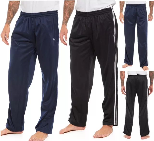 Mens Side Striped Casual Drawstring Joggers Tracksuit Bottoms Gym Sports  Pants