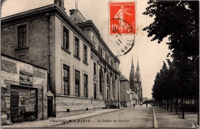 *43670 cpa Chalons sur Marne - the Palace of Justice