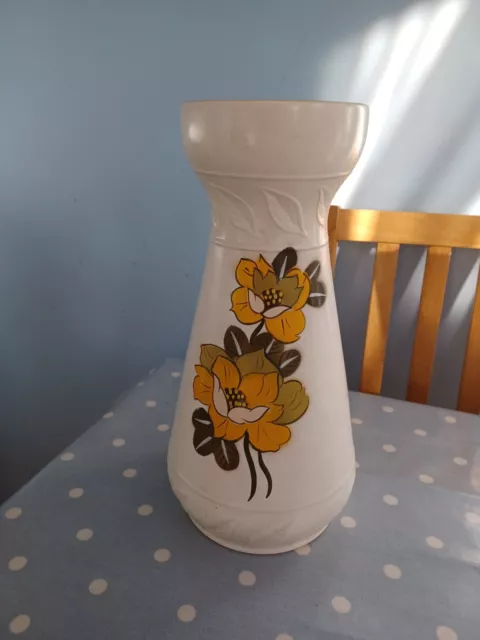 Vintage Ellgreave 1960s/1970s Floral Vase Design "Rustic"