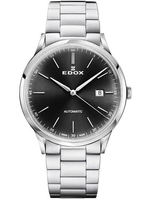 Edox 80106-3M-NIN Les Vauberts Automatico Orologio Uomo 42mm 5ATM