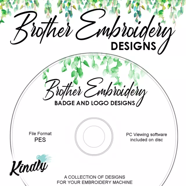 886 Badge & Logo Brother Embroidery Design Collection - PES +Viewing Software