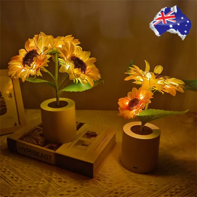 Sunflower Decorative Light Rechargeable Bedroom Lamp Creative Night Light Gift