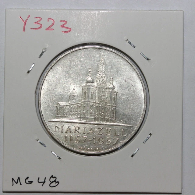 AUSTRIA 12 Schilling SILVER 1957 (MG48/Y323)