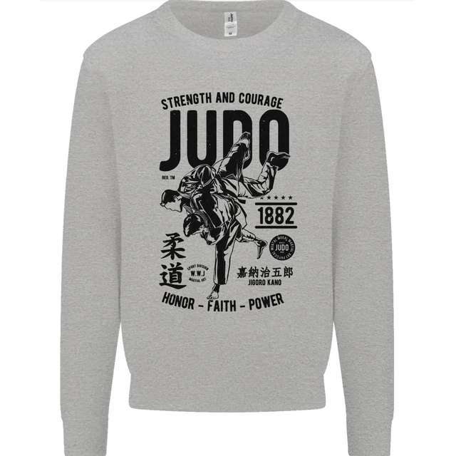 Judo Strength and Courage Martial Arts MMA Mens Sweatshirt Jumper