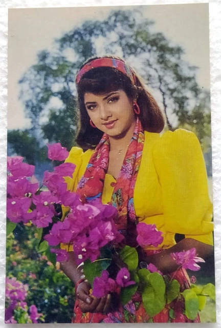 Carte postale rare de l'acteur de Bollywood Divya Bharati Carte postale