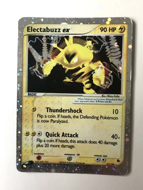 Pokemon Card 97/109 Electabuzz EX -  EX Ruby & Saphire -  HOLO - Played