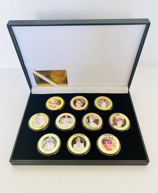 Diana The Peoples Princes Coins, Gold Commemorative Diana Set Brand New