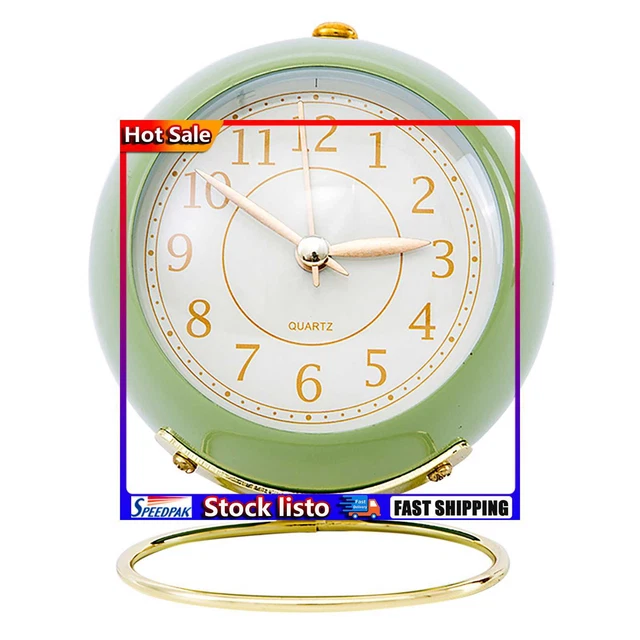 A/A Enouk - Reloj despertador analógico con luz de noche para niños Hot