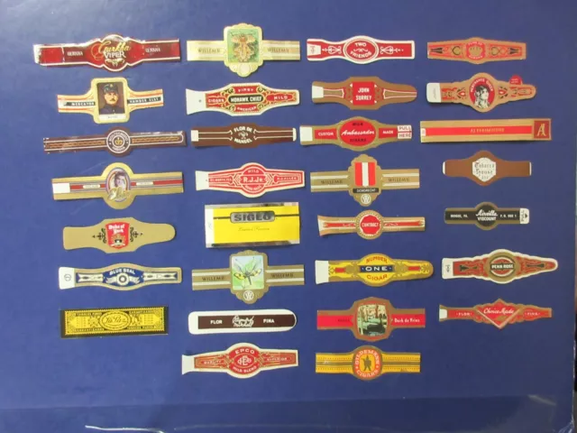 30  Cigar Bands   = All Different = Real Nice = Some Rare Ones