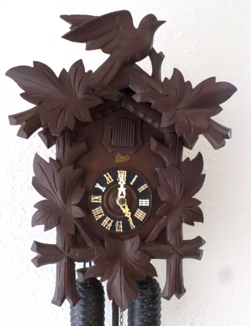 Nice Antique German Black Forest August Schatz Traditional 8 Day Cuckoo Clock!