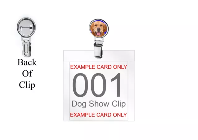 Golden Retriever Dog codez5 DOME on a Dog Show Ring Clip and Number Card Holder