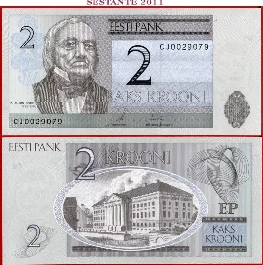 ESTONIA 2 KROONI 2007 P 85b UNC free shipping from 100$