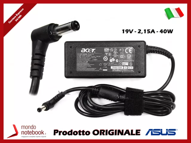 Alimentatore Originale ACER 40W 19V 2,15A (5,5mm x 2,5mm)