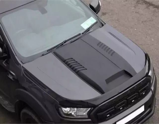 Matt Black Bonnet Scoop Hood Vent Raptor Style for Ford Ranger PX2 PX3 2015-2022 2