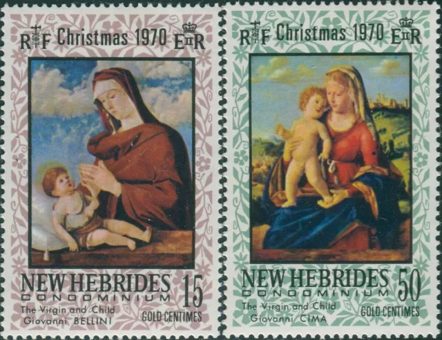 New Hebrides 1970 SG145-146 Christmas set MNH