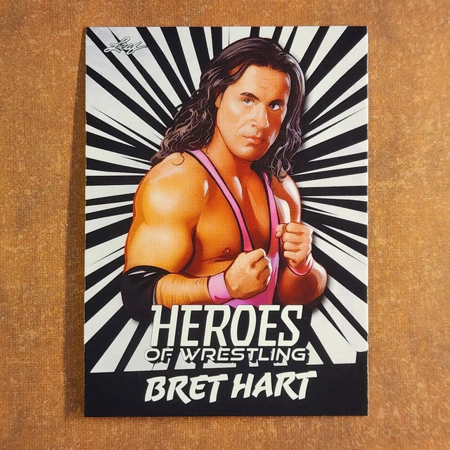 30529 . 2023 leaf heroes of wrestling b1 bret hart WHITE 2.11
