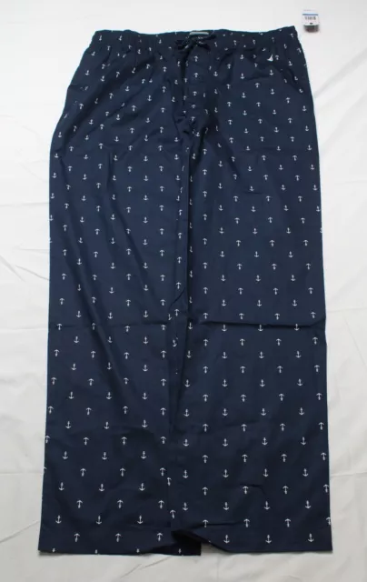 Nautica Men's Elastic Waistband Anchor Pajama Pants EG7 Navy Blue Size XL NWT