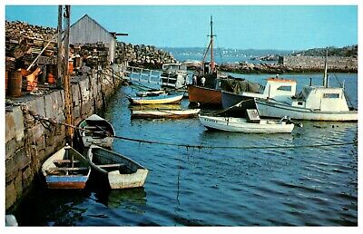 Pigeon cover Harbor Rockport on Cape Ann Massachusetts Postcard boats on Water