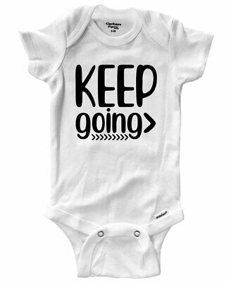 Baby Bodysuit One-Piece Romper creeper Infant Babysuits Keep Going gift Motivate
