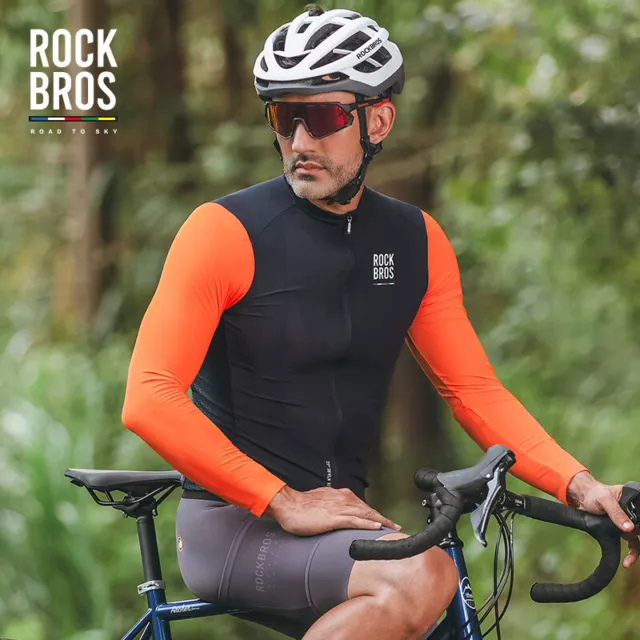 ROCKBROS Road to Sky Men Cycling Jersey Bike Shirt Long Sleeve Windproof Tops