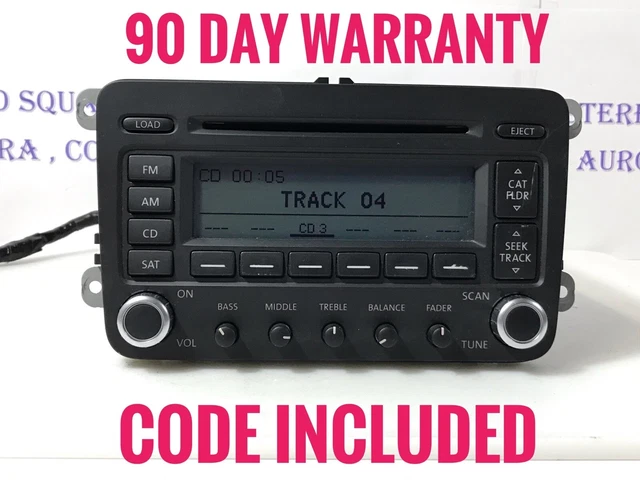 "VW3023C" VW Golf Jetta Passat Radio Premium 7 6 CD Changer With Code
