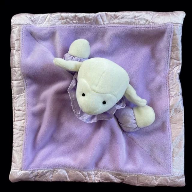 Harvest Moon Tri Russ Lamb Lovey Purple Satin Plush Baby Security Blanket