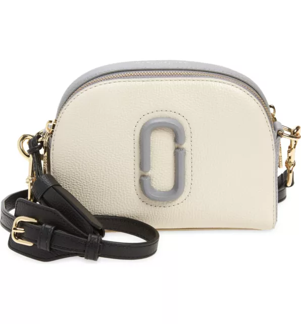 THE MARC JACOBS Shutter Leather Camera Crossbody Bag Ivory Multi New GL0237441