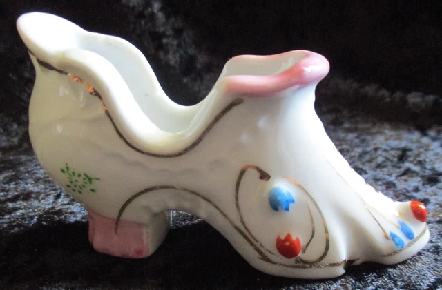 Vintage Porcelain Victorian Shoe Mini Figurine Occupied Japan