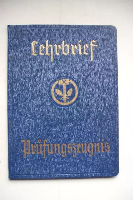 Alter Lehrbrief Prüfungszeugnis 1939  Pelzmacher-Handwerk  Kassel