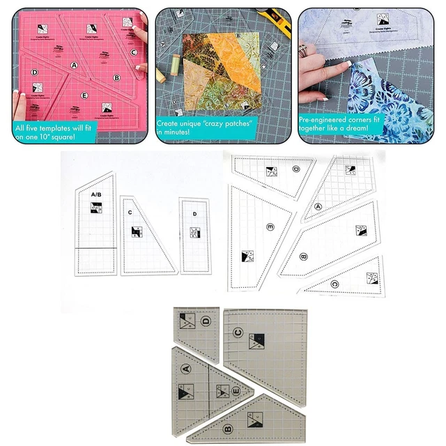 Nahtloses Schneiden und Nähen mit Acrylschneidervorlage für Patchwork-Projekte zum Selbermachen
